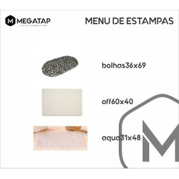 Tapete Emborrachado Banheiro Box com Ventosa Antiderrapante Estampas: Bolhas36x69 - 3