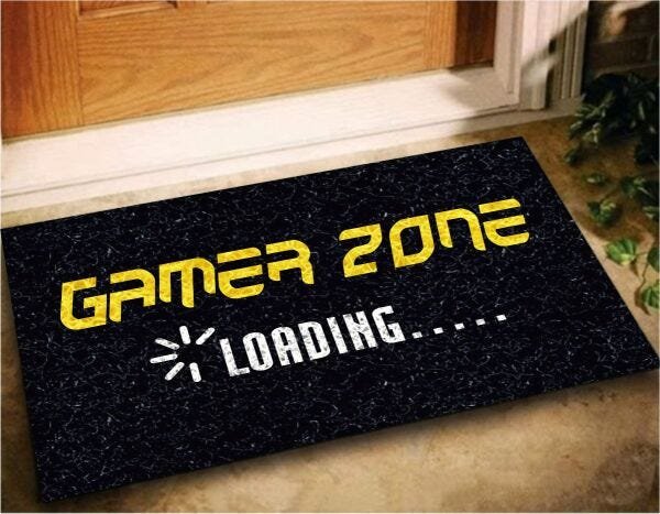 Tapete Capacho Gamer Zone 60x40 Porta Entrada Jogos Play Lar - 1