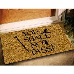 Tapete Capacho Divertido You Shall Not Pass 60x40 Senhor