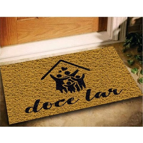 Tapete Capacho para Entrada Doce Lar 60x40 Decorativo Home