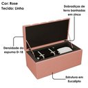 Ver imagem 5 de Cabeceira e Recamier Bau Solteiro 100 Cm Dalia Linho Rose Artte Rose