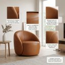 Ver imagem 3 de Poltrona Decorativa Orgânica Lua Sintético PU D03 - D’Rossi