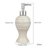 Kit Banheiro Organizador de Acessórios Porcelana Branca Decorativo Prático Retrô Flores 3 Peças - 2