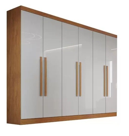 Guarda Roupa Genova 6 Pt Nature / Off 2.70m