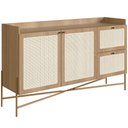 Ver imagem 1 de Aparador Buffet para Sala de Jantar 139cm Industrial Indy A03 Hanover Dourado - Lyam Decor