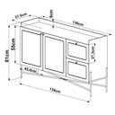 Ver imagem 5 de Aparador Buffet para Sala de Jantar 139cm Industrial Indy A03 Hanover Dourado - Lyam Decor