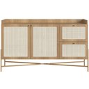 Ver imagem 3 de Aparador Buffet para Sala de Jantar 139cm Industrial Indy A03 Hanover Dourado - Lyam Decor