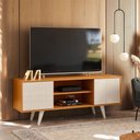 Ver imagem 4 de Rack Bancada Ambiente Lisboa Cinamomo Off White - Madetec