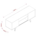 Ver imagem 3 de Rack para TV até 55 Polegadas 136cm 2 Portas Lisboa MDP Cinamomo/Off White Sala