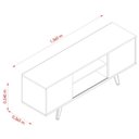 Ver imagem 3 de Rack Bancada Ambiente Lisboa Cinamomo Off White - Madetec