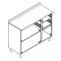 Balcão de Cozinha com Tampo 3 Portas 2 Gavetas Múltipla Bertolini - 2 Balcão de Cozinha com Tampo 3 Portas 2 Gavetas Múltipla Bertolini - 2