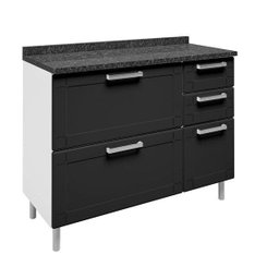 Balcão de Cozinha com Tampo 3 Portas 2 Gavetas Múltipla Bertolini - 1 Balcão de Cozinha com Tampo 3 Portas 2 Gavetas Múltipla Bertolini - 1