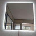 Ver imagem 2 de Espelho lapidado bisotê iluminado com LED Frio - 40x40cm