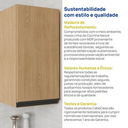 Armário Aéreo 1 Porta 30cm Nara CabeCasa MadeiraMadeira - 8