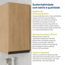 Ver mais imagens de Armário Aéreo Planejado 1 Porta 30cm Nara CabeCasa MadeiraOriginals Marrom/Avena