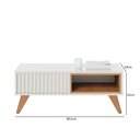 Ver imagem 4 de Mesa de Centro Jeri com 2 Nichos - Off White/Freijó