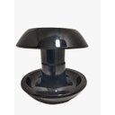 Ver imagem 1 de Puxador duplo redondo de resina para porta de vidro preto grande