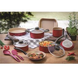 Conjunto de Panelas Tramontina Turim 10 Peças - Vermelho - 2