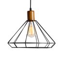 Ver imagem 2 de Kit 2 Pendente Aramado Madeira Poptem Chapéu Preto Luminária Lustre Sala Quarto Interior Iluminação