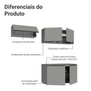 Ver imagem 5 de Armário de Cozinha Compacta Suspenso 200cm Cinza Nice Madesa 02xa