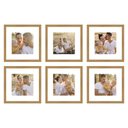 Ver imagem 2 de Kit Quadro Porta Retrato 32X32 - Foto 20X20 - Paspatur Branco:Moldura Freijo/Kit com 6 Unidades