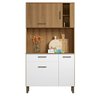 Armário de Cozinha Completo Darcy 910 Mm Branco Ripado - 1