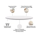 Ver imagem 3 de Prato Giratório para Mesa de Jantar 65cm MDF com Vidro Lissa N01 Off White - Lyam Decor
