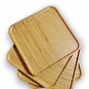 Ver imagem 1 de Kit 2 Bandejas de Bambu Quadrada 30cm - Tuut