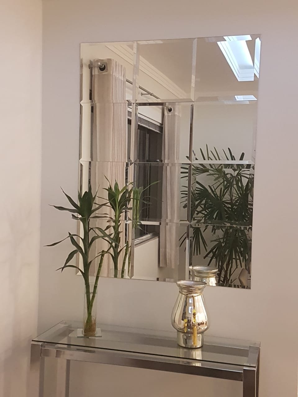 Espelho Banheiro Lapidado Bisotê 50x50cm com Pendurador - 5