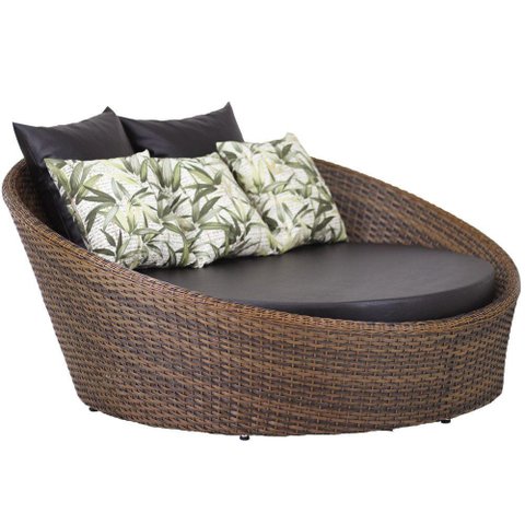 Chaise Sofá Livia para Varanda Jardim Piscina Trama Original Argila