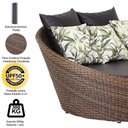 Ver imagem 3 de Chaise Sofá Livia para Varanda Jardim Piscina Trama Original Argila