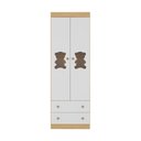 Ver imagem 7 de Guarda-roupa Infantil 62cm 2 Portas com Vidro e 2 Gavetas Teddy Multimóveis Mp4486 Madeirado/branco