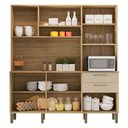 Ver imagem 3 de Cozinha Ambiente Ferrara 6 Portas e 2 Gavetas Freijó Vanilla - Kits Paraná