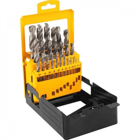 Jogo de brocas de aço rápido DIN 338 10 mm a 130 mm com 25 peças Vonder