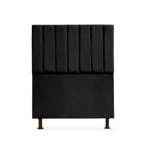 Cabeceira Cancun Para Cama Box Solteiro 90cm Suede - Ecotec Decor:Preto