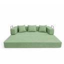 Ver imagem 3 de Sofa Cama 2 Lugares Virginia 185cm Boucle Sofa na Caixa Verde Menta