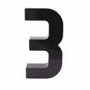 Ver imagem 1 de Numero Residencial Preto 3 - Roper Plast