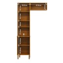 Ver imagem 4 de Cozinha Modulada Compacta 100% MDF 2 Peças 3 Portas Viena Espresso Móveis Cinza/Canela/Platina