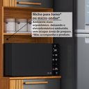 Ver mais imagens de Cozinha Modulada Compacta 100% MDF 2 Peças 3 Portas Viena Espresso Móveis Cinza/Canela/Platina
