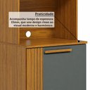 Ver imagem 7 de Cozinha Modulada Compacta 100% MDF 2 Peças 3 Portas Viena Espresso Móveis Cinza/Canela/Platina