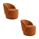 Ver imagem 1 de Kit 2 Poltronas Decorativa Premium Orgânica para Recepção e Clinicas em Bouclê Italiano Terracota