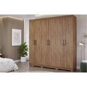 Ver imagem 1 de Guarda Roupa 6 Portas e 3 Gavetas C/ Espelho Interno Clara Cinamomo - Panan