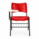 Ver imagem 5 de Cadeira Universitária Plástica Prancheta MDF - Cor Vermelho - Mrplast - 34011