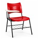 Ver imagem 1 de Cadeira Universitária Plástica Prancheta MDF - Cor Vermelho - Mrplast - 34011