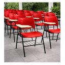 Ver imagem 2 de Cadeira Universitária Plástica Prancheta MDF - Cor Vermelho - Mrplast - 34011