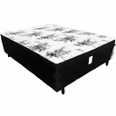 Ver imagem 3 de Cama Box Casal Conjugada Unyco D28 Ortopédico Floral e Preta