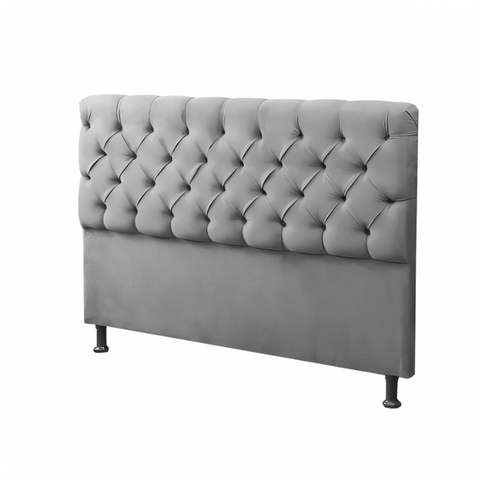 Cabeceira Suede Cinza Casal 140cm