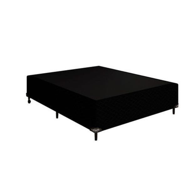 Base Cama Box Casal Suede 138x188 Preto - 1