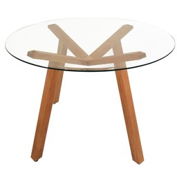 Tampo Redondo de Vidro Temperado Incolor para Mesa 90cm 6mm - 1