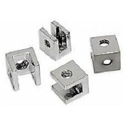 Suporte fenda quadrado para prateleira vidro 8mm - 50 unidades - 2